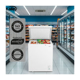 Congelador Kalley Inverter Dual Blanco 56x85cm de 143 Litros con Iluminación Interna