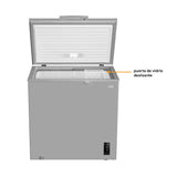 Congelador Kalley Inverter Dual Gris 55x85cm de 194 Litros con Iluminación Interna