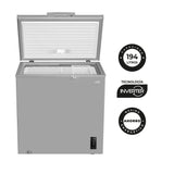 Congelador Kalley Inverter Dual Gris 55x85cm de 194 Litros con Iluminación Interna