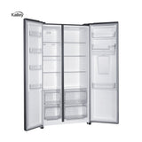 Nevecón No Frost Kalley Side by Side Gris 91x177cm Americano de 439 Litros con Dispensador de Agua