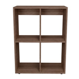 Biblioteca Otto Avellana 59.9x80cm Rectangular con Cuatro Compartimientos y Dos Entrepaños