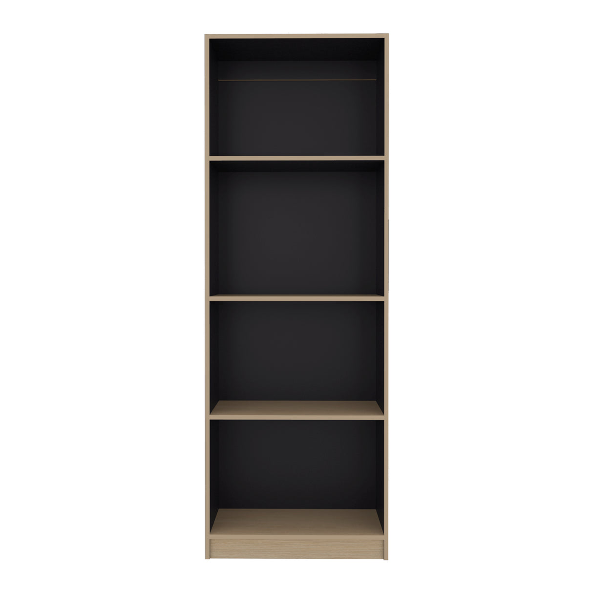 Estantería Home E-M1 Cartagena y Wengue 62.8x180.6cm Rectangular con Cuatro Compartimientos y Tres Entrepaños