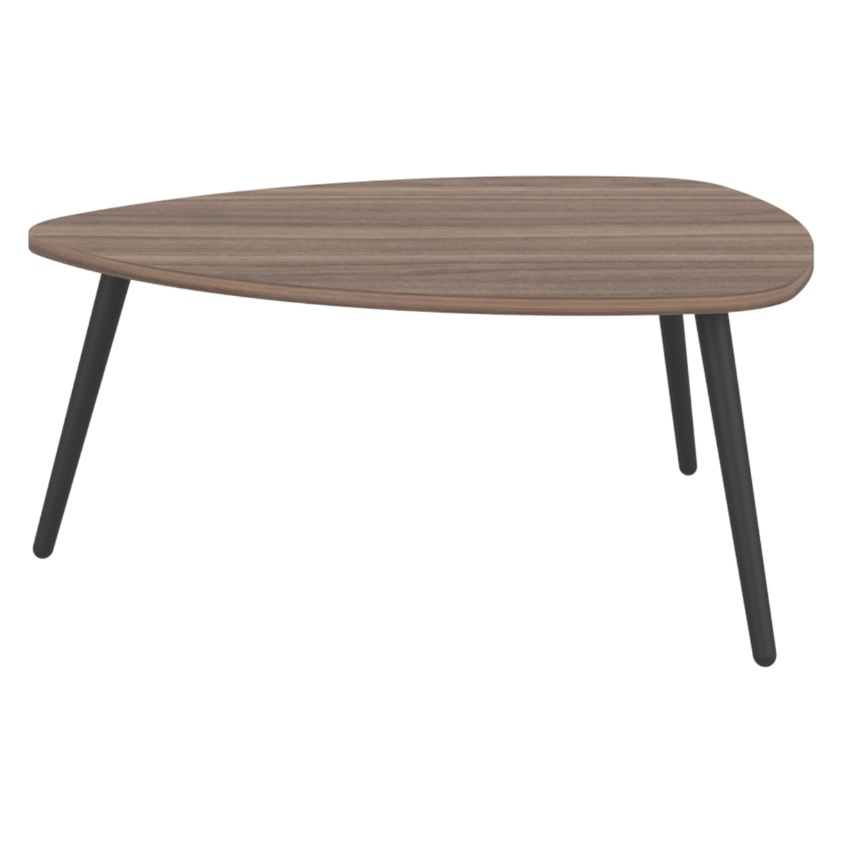 Mesa de Centro Narvik Avellana 74.1x31.5cm Ovalado Baja con Patas
