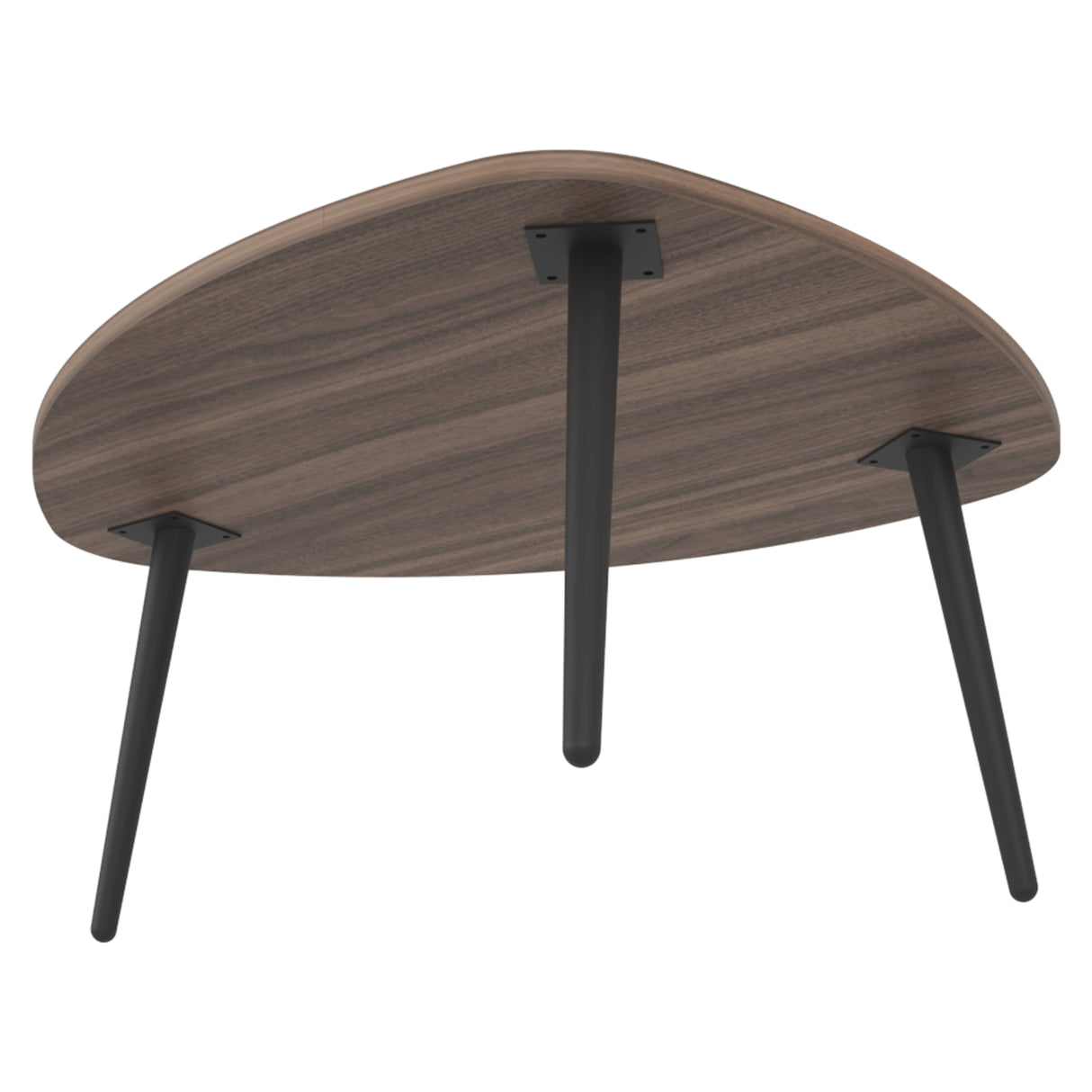 Mesa de Centro Narvik Avellana 74.1x31.5cm Ovalado Baja con Patas