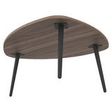 Mesa de Centro Narvik Avellana 74.1x31.5cm Ovalado Baja con Patas
