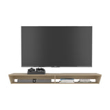 Rack de TV Russel Cartagena 160x18.1cm Flotante para TV Hasta 65" Pulgadas con Dos Compartimientos y con Ranura para Cables