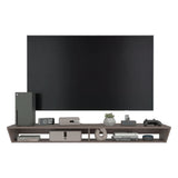 Rack de TV Russel Positano 160x18.1cm Flotante para TV Hasta 65" Pulgadas con Dos Compartimientos y con Ranura para Cables