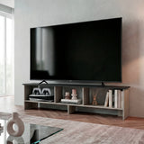 Rack de TV Belga Positano y Wengue 160x41.8cm para TV Hasta 65" Pulgadas con Tres Compartimientos