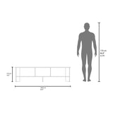 Rack de TV Belga Wengue y Fresno Europeo 160x41.8cm para TV Hasta 65" Pulgadas con Tres Compartimientos
