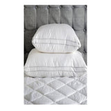 Almohada Boutique Blanco 50x70cm con Relleno de Fibras Sinteticas de Firmeza Suave y para Cualquier Postura