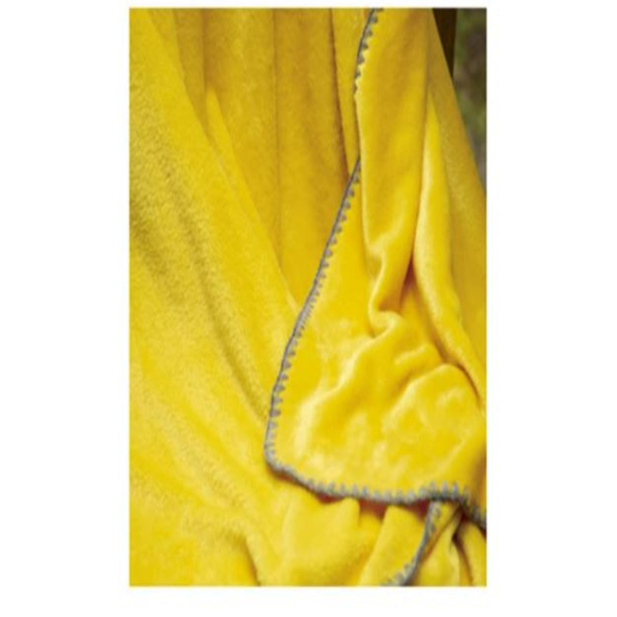 Cobija Flannel Fleece Amarillo 160x230cm Fondo Entero Suave y Ligera