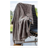 Cobija Flannel Velvet Gris 160x230cm Fondo Entero Suave y Ligera