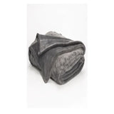 Cobija Flannel Fleece Gris Oscuro 115x160cm Fondo Entero Suave y Ligera