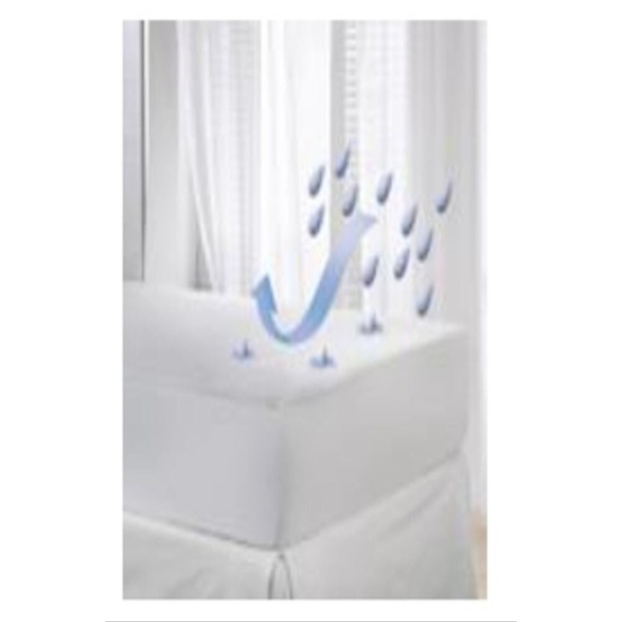 Protector de Colchón Aloe Vera Blanco para Colchón King 200 X 200 Cm Impermeable 200 Hilos