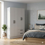 Closet Essence Blanco 90x173cm con Cuatro Puertas y con Dos Cajones