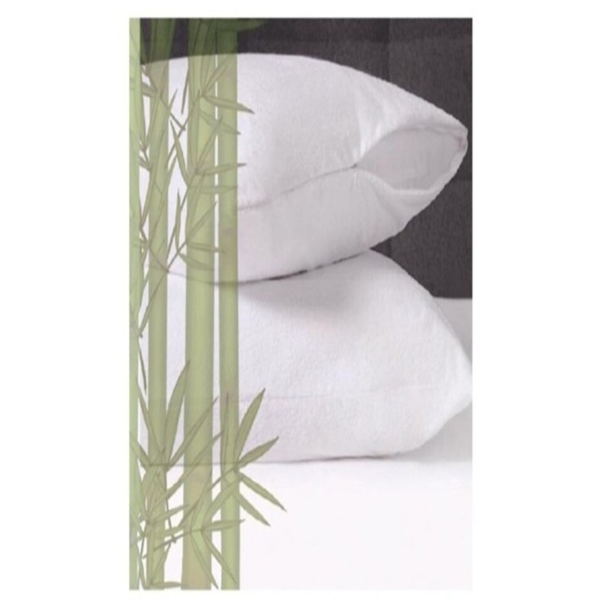 Protector de Almohada Blanco 30x40cm 180 Hilos Impermeable Fondo Entero