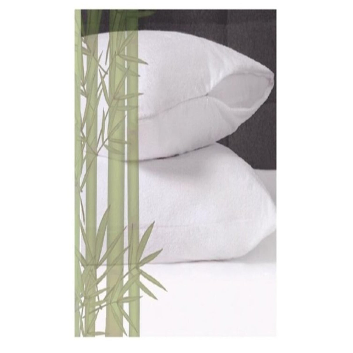 Protector de Almohada Bambu Blanco 50x90cm 180 Hilos Impermeable Fondo Entero