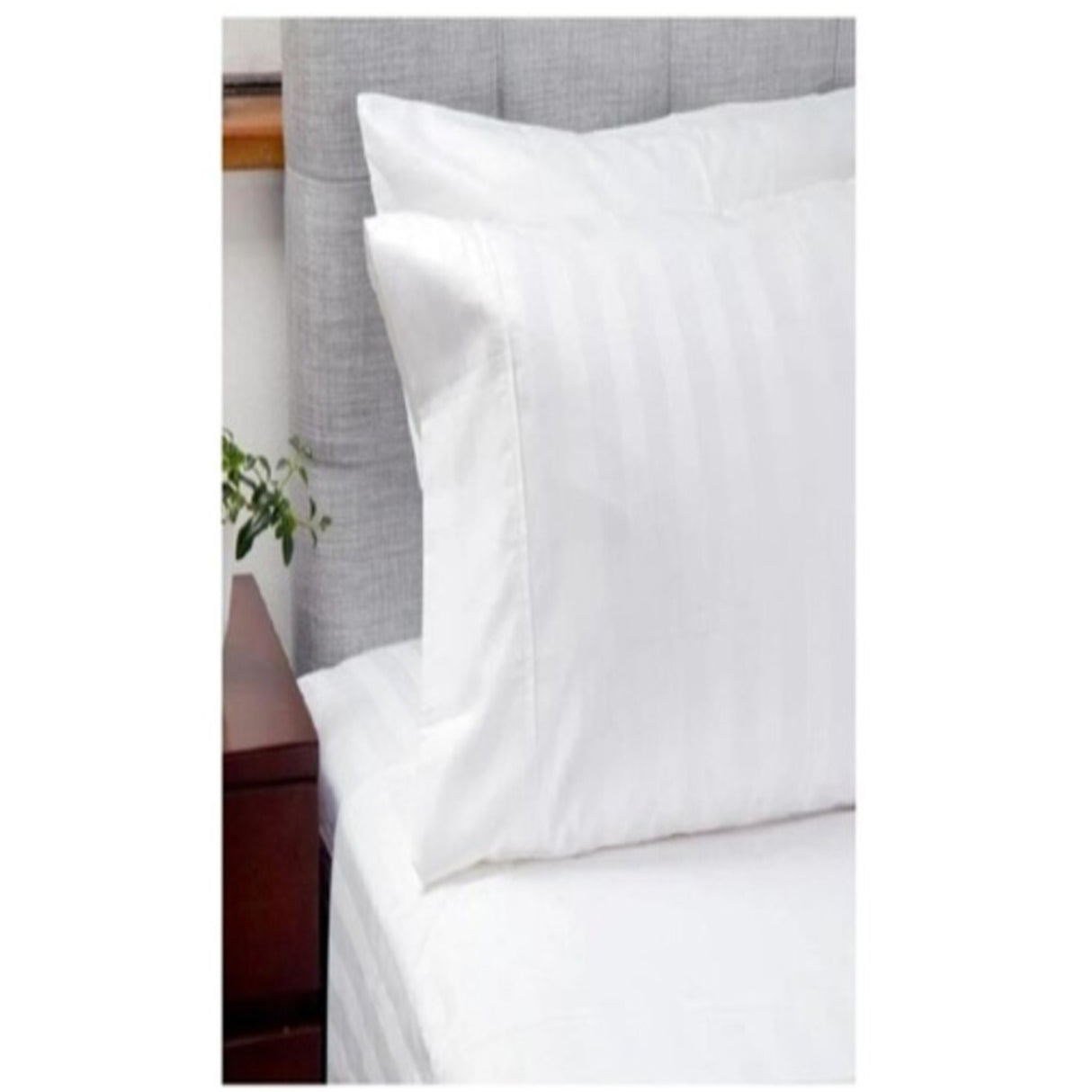 Juego de Sabanas Blanco y Gris para Cama Sencilla 100 X 190 Cm 200 Hilos Impermeable de Rayas