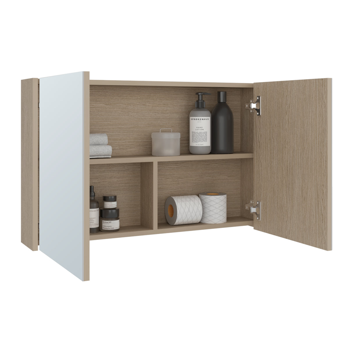 Gabinete de Baño R Plus Cartagena 80x50cm con Dos Puertas y con Espejo