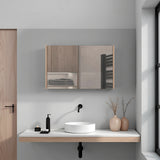Gabinete de Baño R Plus Cartagena 80x50cm con Dos Puertas y con Espejo