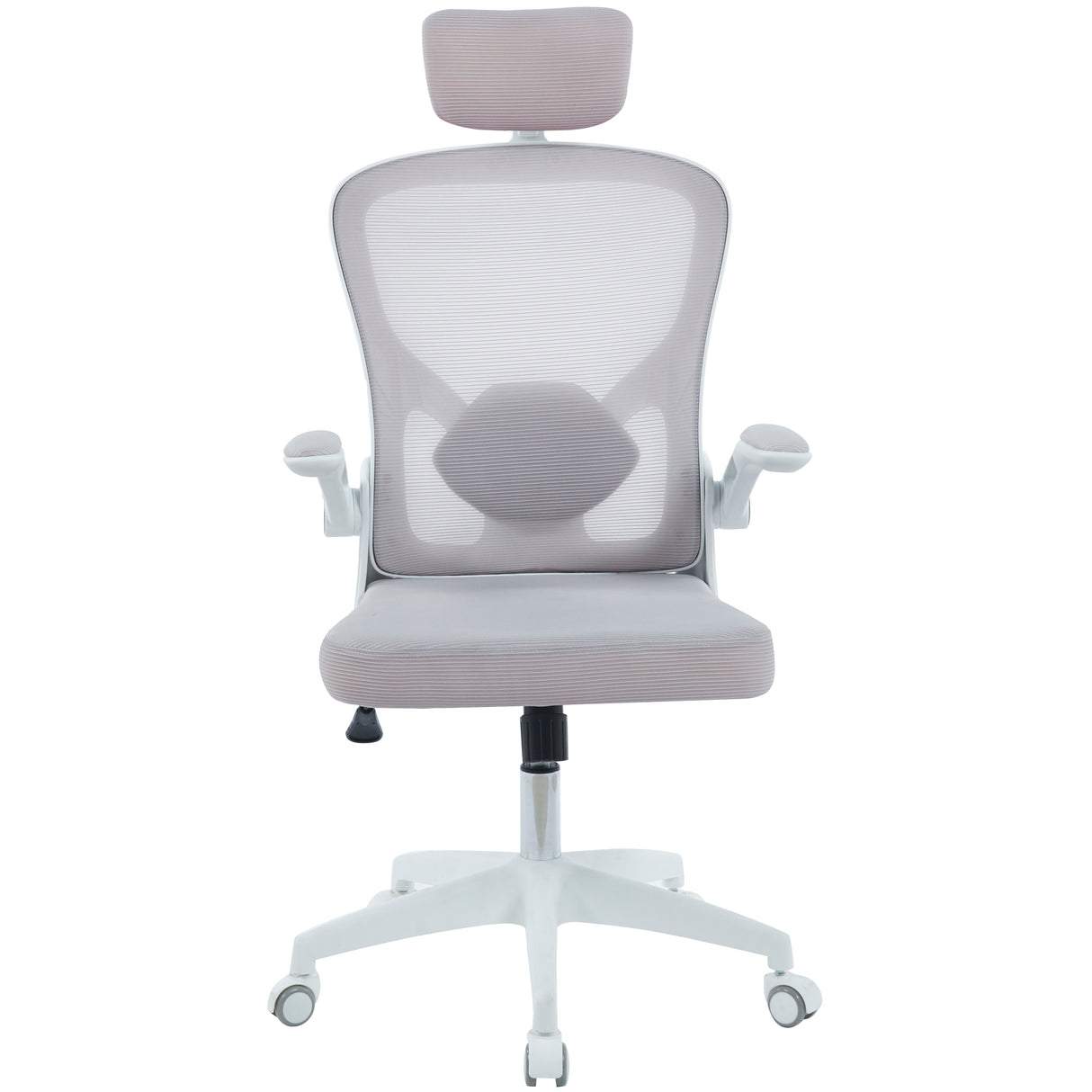 Silla de Oficina Prestige Blanco 49x102cm Ergonómica con Soporte Lumbar y con Apoya Cabezas
