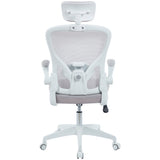 Silla de Oficina Prestige Blanco 49x102cm Ergonómica con Soporte Lumbar y con Apoya Cabezas