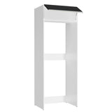 Mueble Auxiliar para Nevera Glamy Blanco y Negro 83x225cm con Un Entrepaño y Un Compartimiento