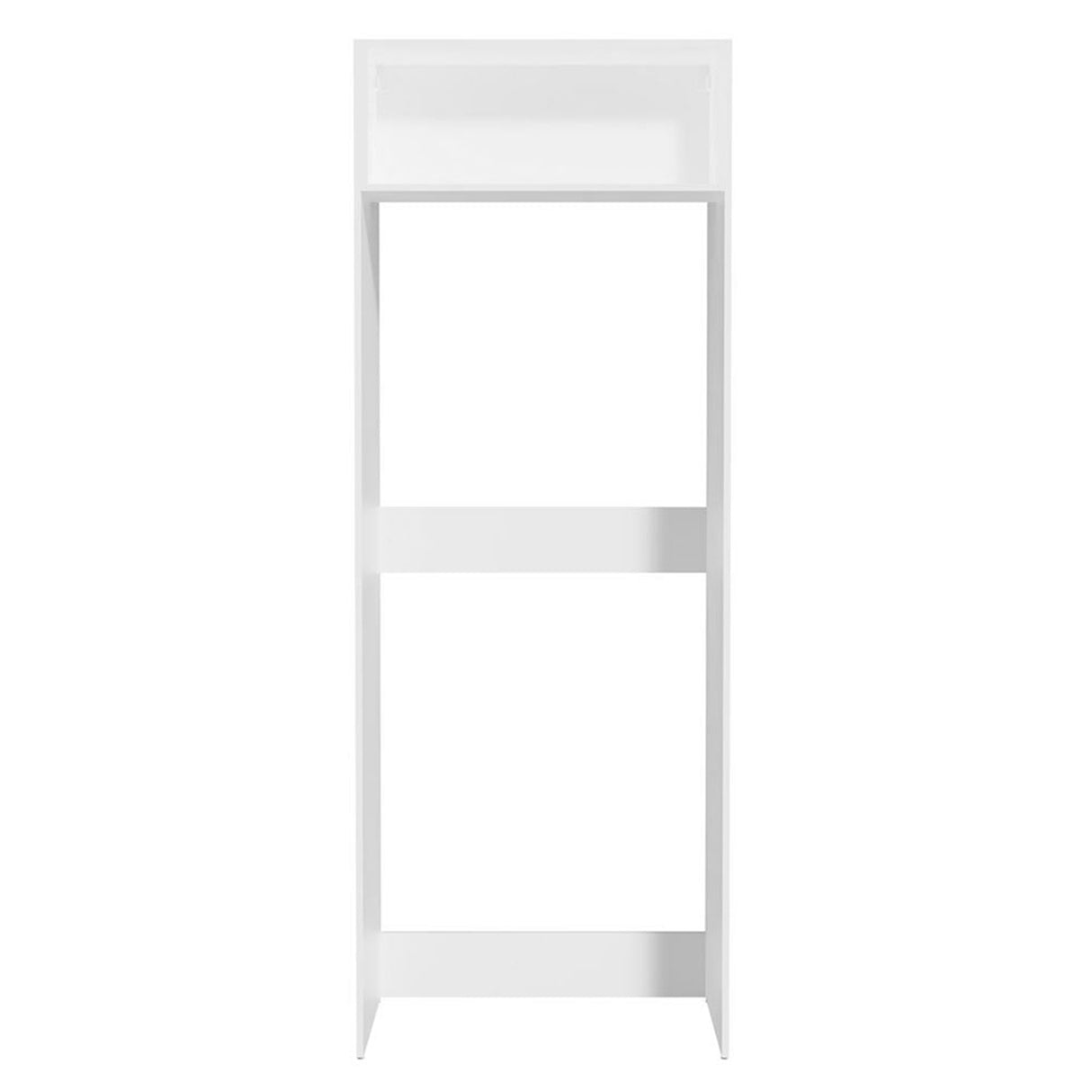 Mueble Auxiliar para Nevera Glamy Blanco y Negro 83x225cm con Un Entrepaño y Un Compartimiento