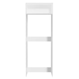 Mueble Auxiliar para Nevera Glamy Blanco y Negro 83x225cm con Un Entrepaño y Un Compartimiento