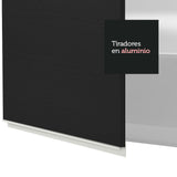 Mueble Auxiliar para Nevera Glamy Blanco y Negro 83x225cm con Un Entrepaño y Un Compartimiento