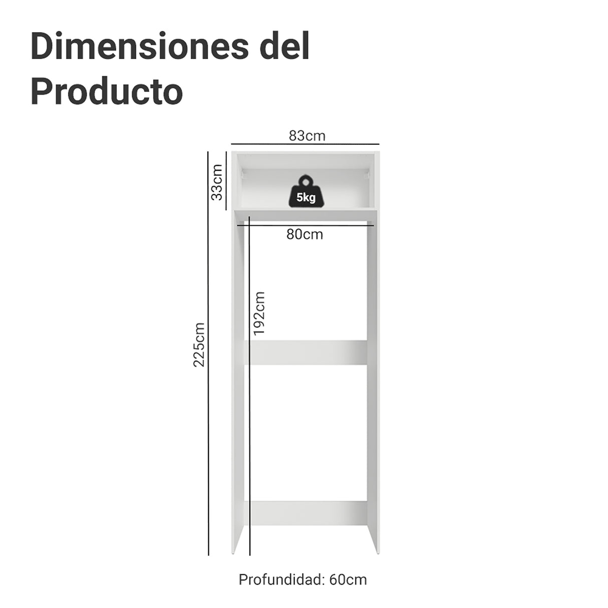 Mueble Auxiliar para Nevera Vik Blanco y Verde 80x225cm con Un Entrepaño y Un Compartimiento