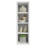 Estanteria Flotante Neo Blanco 20x66cm con Cuatro Compartimientos y con Cuatro Entrepaños