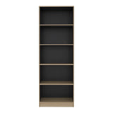 Estantería E-M3 Cartagena y Wengue 62.8x180.6cm con Cinco Compartimientos y con Cuatro Entrepaños