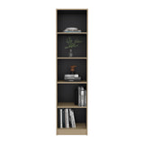 Estantería E-M2 Cartagena y Wengue 45x180.6cm con Cinco Compartimientos y con Tres Entrepaños