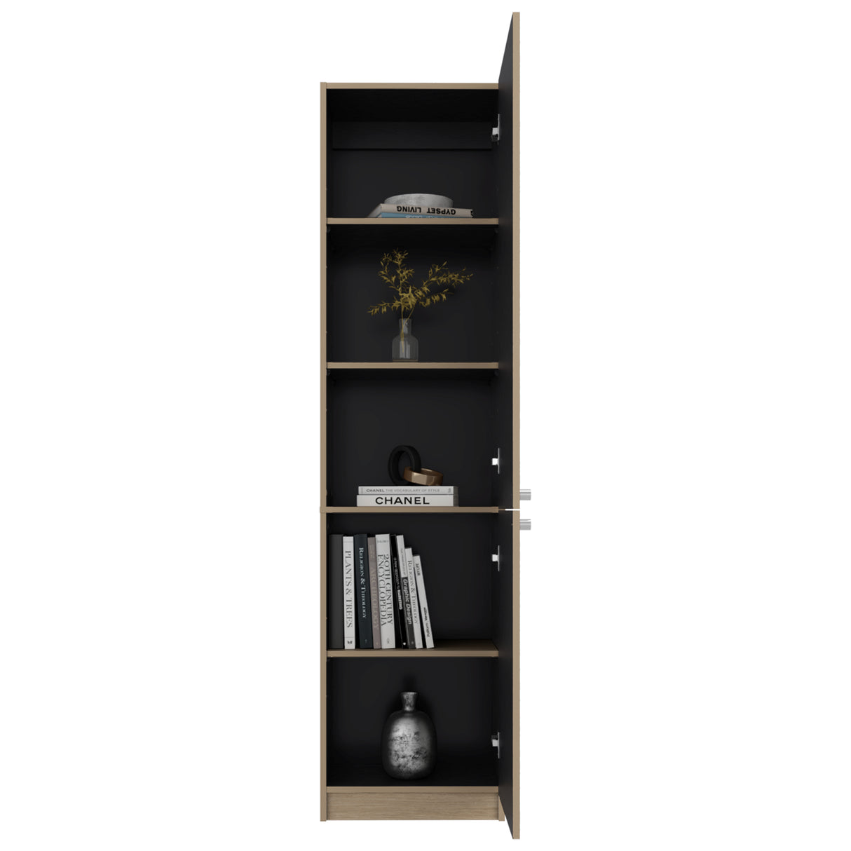 Estantería E-M5 Cartagena y Wengue 45x180.6cm con Cinco Compartimientos y con Tres Entrepaños