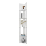 Estantería E-M7 Blanco 30x180.6cm con Cinco Compartimientos y con Cuatro Entrepaños