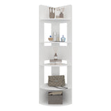 Estantería Home Dreams Blanco 40x170cm con Cinco Compartimientos y con Cuatro Entrepaños
