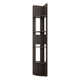 Estantería E-M7 Nogal 30x180.6cm con Cinco Compartimientos y con Cuatro Entrepaños