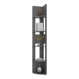 Estantería E-M7 Plomo 30x180.6cm con Cinco Compartimientos y con Cuatro Entrepaños