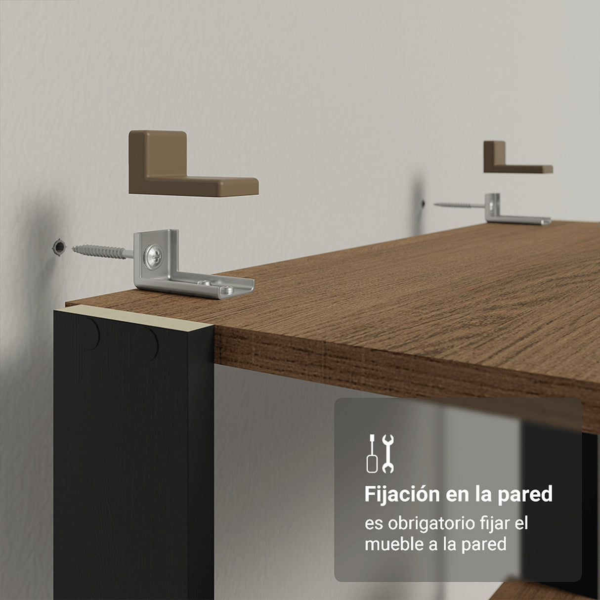 Estantería Marrón y Negro 118x180cm con Diez Compartimientos y con Diez Entrepaños de Resistencia 10 KG cada uno