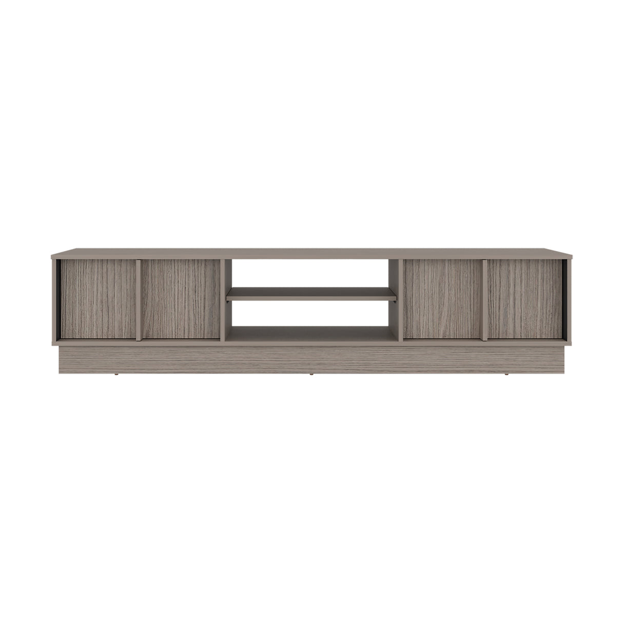 Rack de TV Caoba Gris Positano y Wengue 180.2x42.1cm para TV Hasta 75" Pulgadas con Dos Compartimientos