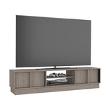 Rack de TV Caoba Gris Positano y Wengue 180.2x42.1cm para TV Hasta 75" Pulgadas con Dos Compartimientos
