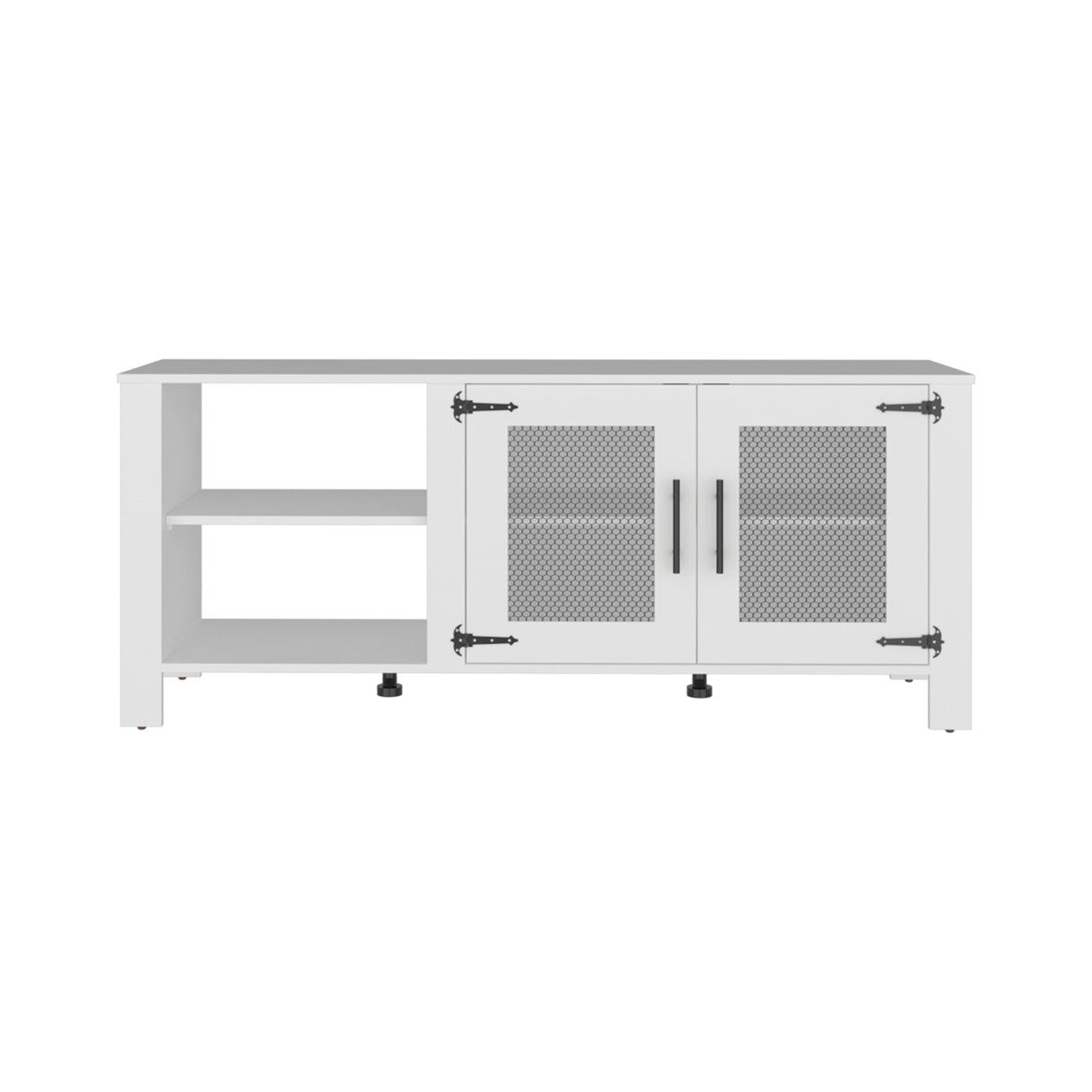 Rack de TV Freedom Blanco 147.4x61.5cm para TV Hasta 65" Pulgadas con Dos Compartimientos