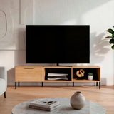 Rack de TV Dorne Fresno 170x42.6cm para TV Hasta 75" Pulgadas con Dos Compartimientos