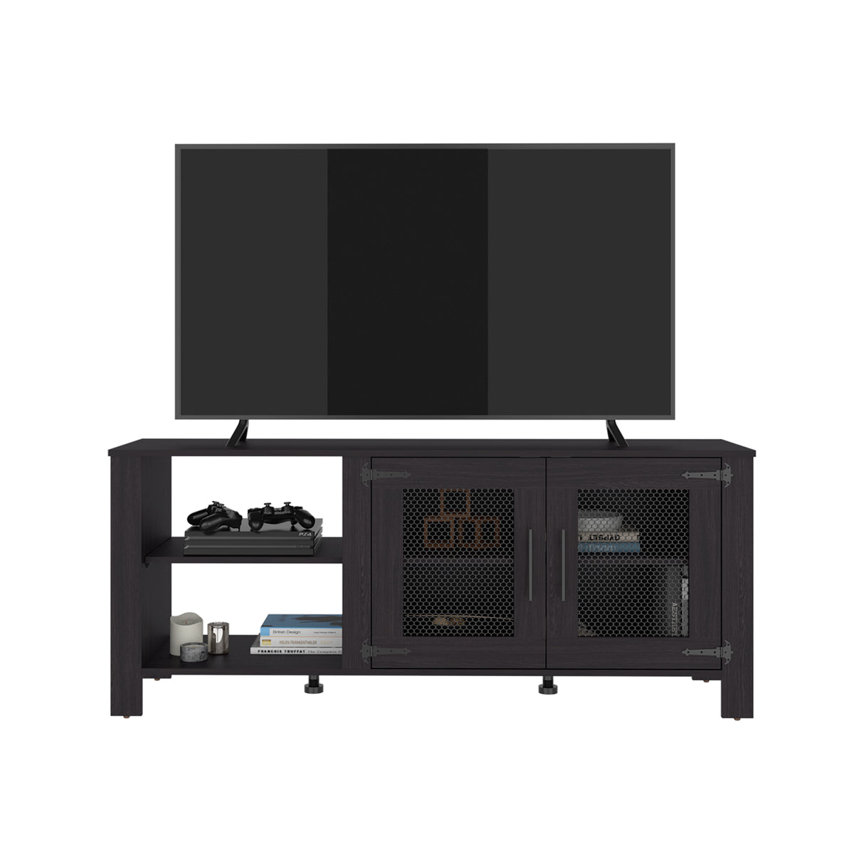 Rack de TV Freedom Wengue 147.4x61.5cm para TV Hasta 65" Pulgadas con Dos Compartimientos