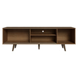 Centro de Entretenimiento Torino Marrón y Negro 160x53cm para TV Hasta 65" Pulgadas con Cuatro Compartimientos