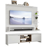 Centro de Entretenimiento Metz Blanco 180x48cm para TV Hasta 60" Pulgadas con Ocho Compartimientos