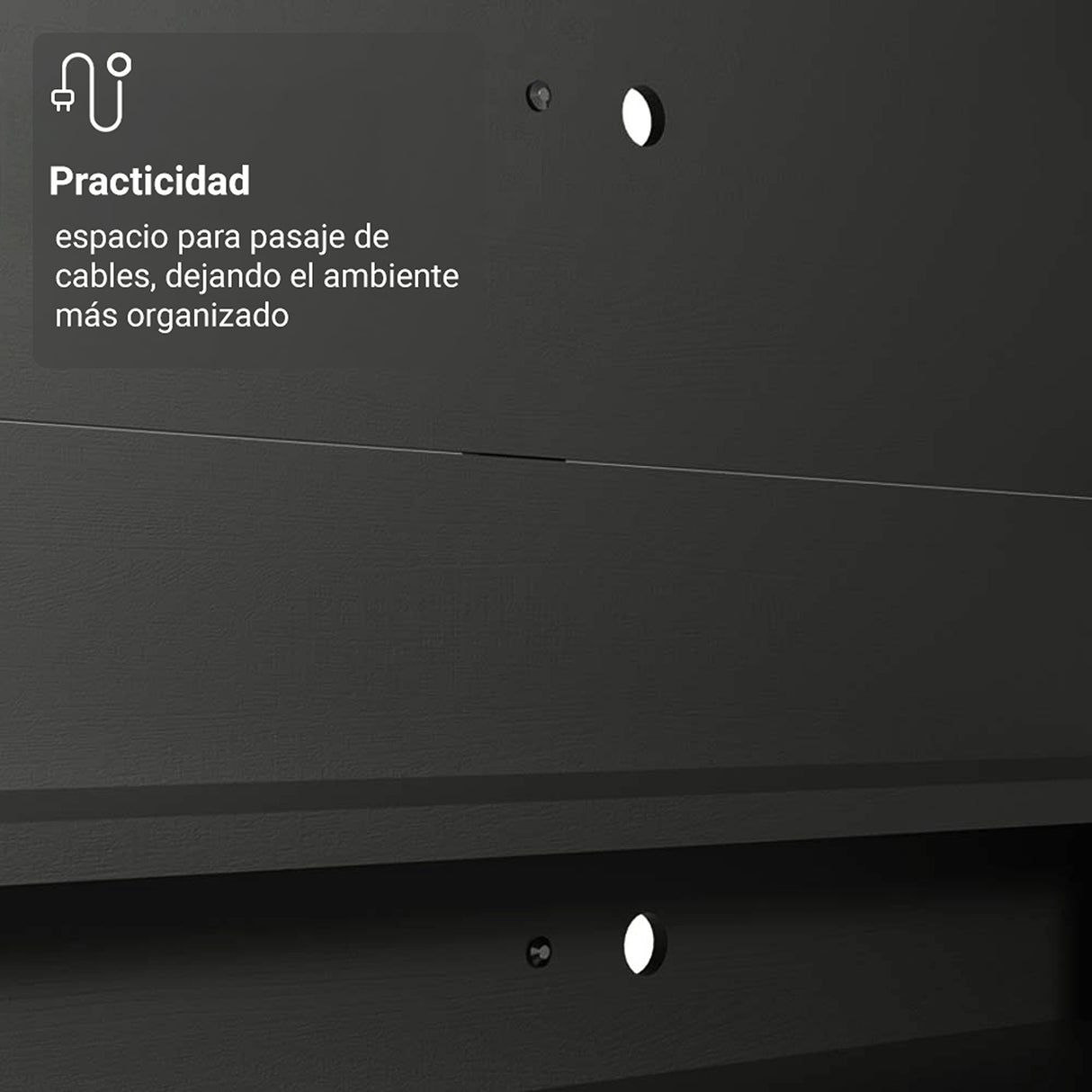 Centro de Entretenimiento Reims Negro y Marrón 180x50cm para TV Hasta 60" Pulgadas con Seis Compartimientos