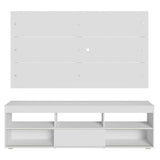 Centro de Entretenimiento Orlando Blanco 160x47cm para TV Hasta 65" Pulgadas con Cinco Compartimientos