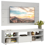 Centro de Entretenimiento Orlando Blanco 160x47cm para TV Hasta 65" Pulgadas con Cinco Compartimientos